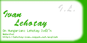 ivan lehotay business card